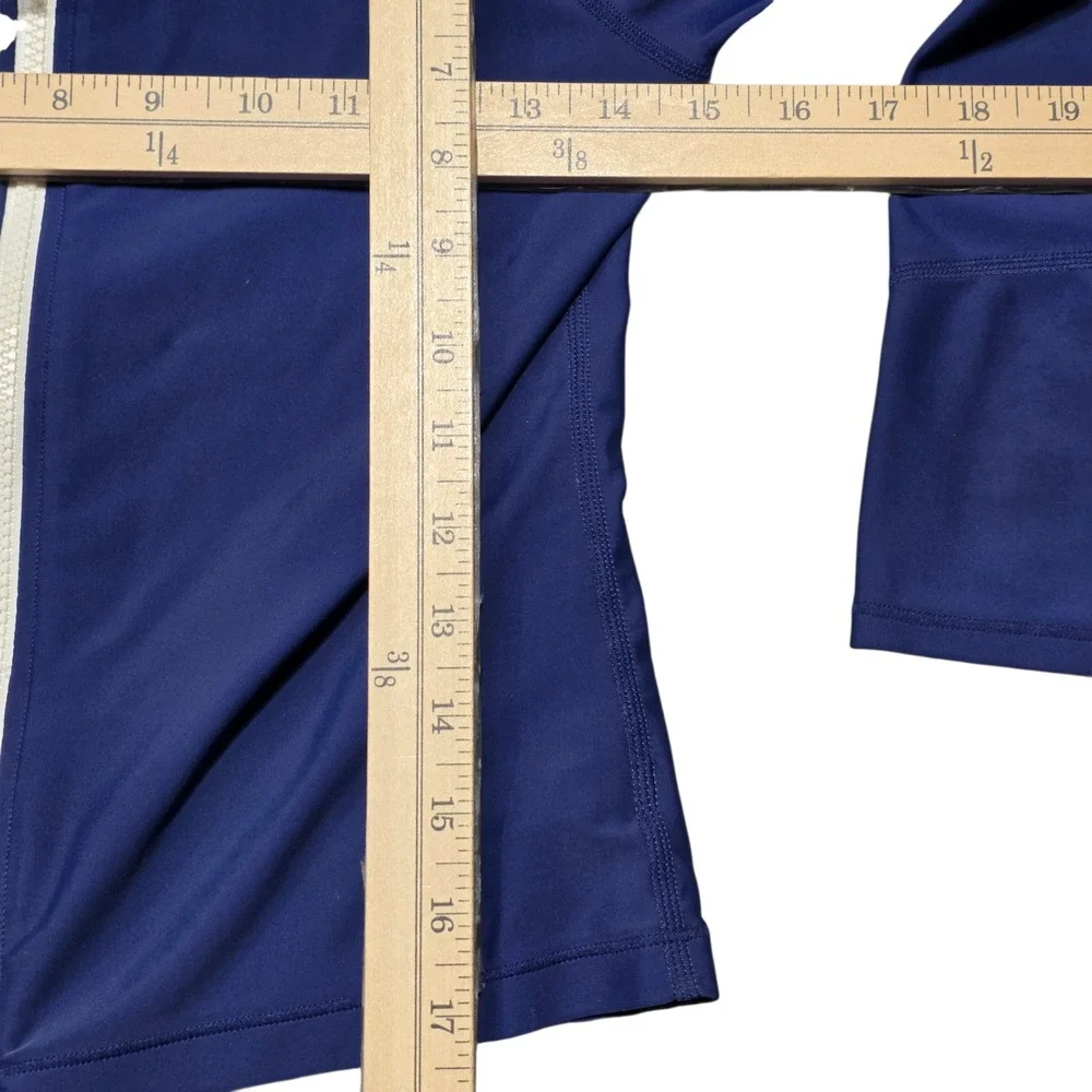 Athleta Girl Surf Break Rashguard Jacket Long‎ Sleeve Zip Up Blue M 8-10